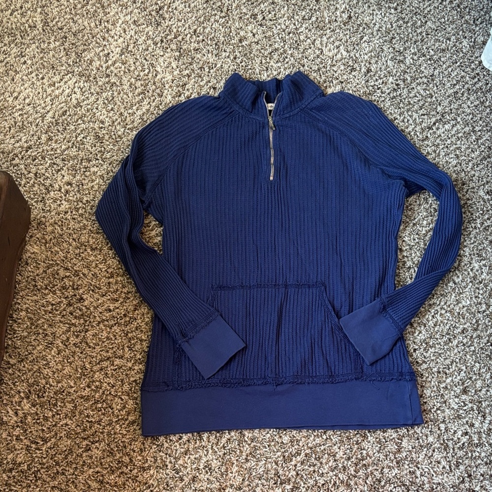 Navy Blue Half-Zip Sweater